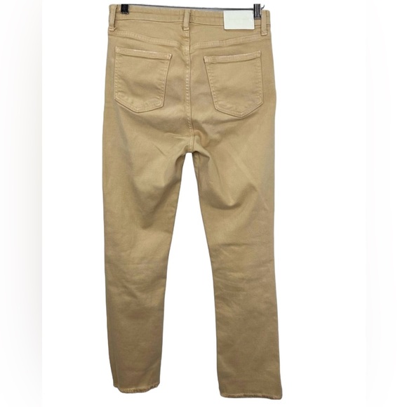 JONATHAN SIMKHAI STANDARD River High Rise Straight Leg Distressed Jeans Tan 29 - Picture 9 of 9